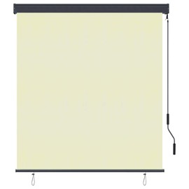 YLIEHS Outdoor Roller Blind for Enhanced Privacy and Comfort, Hand Crank Mechanism, Ideal for Patios and Gardens, Cream, 55.1" x 98.4"