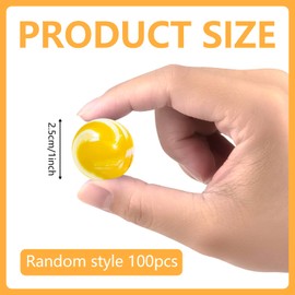 Pack of 100 Bouncy Balls, Bouncy Balls for Children, 25 mm Rubber Ball, Small, Jumping Balls, Suitable for Girls and Boys, Children's Birthday Gifts, Party Gifts, Holiday Fillers, Learning Rewards