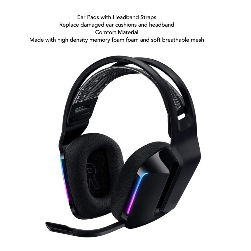 Earpads Replacement for G733 Lightspeed Wireless Gaming Headset, with Headband,