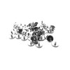 Shuokecrafts 50 Sets 3mm Length Metal Snap Rivets Chicago Screw,