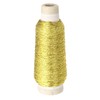 sourcing map Metallic Cord,0.7mm/300m Light Gold Elastic Strings Metallic Stretch