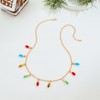 Christmas Statement Necklace for Women Colorful Light Pendant Xmas Fashion