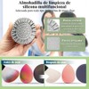 Limpiador Eléctrico para Brochas de Maquillaje, Portátil Automático con Recipiente