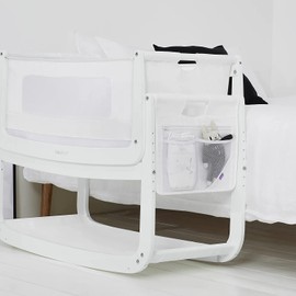 Hanging Diaper Caddy - Crib Organizer with Multiple Pockets to Hold Bottles, Wipes, and More, Portable and Can be Used as Changing Pack, Durable and Long Lasting (White)