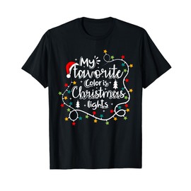 My Favorite Color Is Christmas Lights Christmas Tree Costume T-Shirt