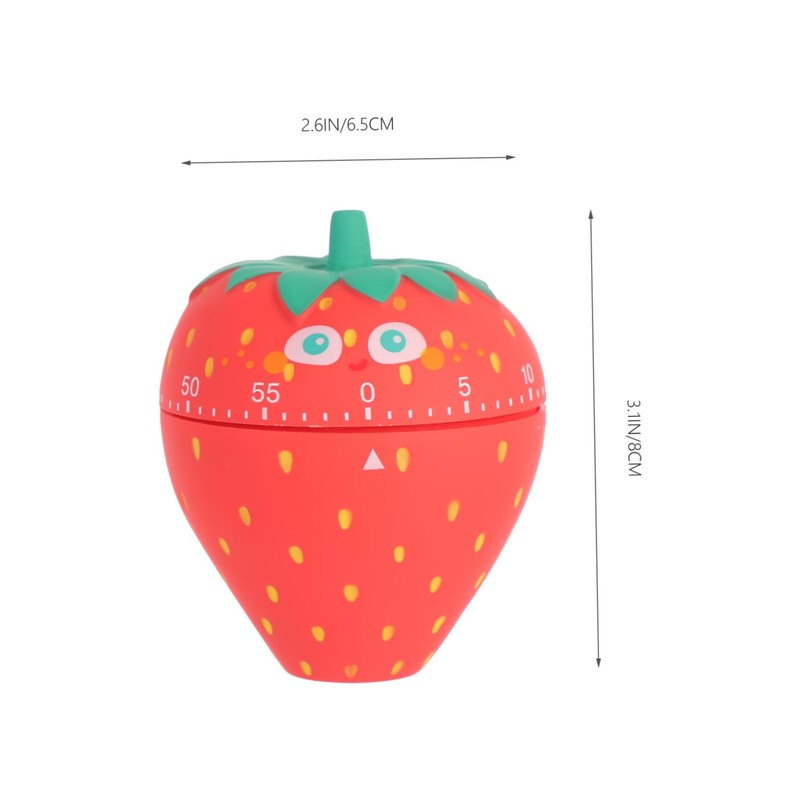 Mobestech Manual Strawberry Kitchen Timer Cute Mechanical Countdown Timer for