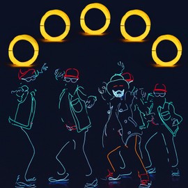 EL Wire Lights Battery Powered 5 by 1 Meter EL Wire Neon Lights 3 Modes 360° Illumination Rope Lights Cuttable Electroluminescent Wire for Party DIY Decoration Cosplay Costume (Orange)