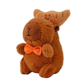 Clearstone Capybara Plush Keychain Chabimaru Croissant 5.1 inches (13 cm), Brown