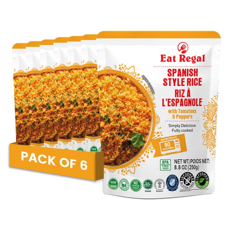 Eat Regal Spanish Rice Pack of 6, 8.8 Ounce, Ready