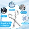 SNOMEL 5 Pack Expansion Concrete Wall Anchors Eye Bolts Screw,