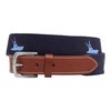 vineyard vines Sportfisher Embroidered Canvas Club Belt, Nautical Navy, 42