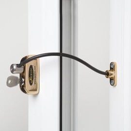 Jackloc Window and Door Restrictor Polished Brass