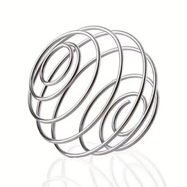 304 Stainless Steel Mixer Bottle Mixing Whisk Ball Cup Egg White Razor Foam Making Milk, Coffee, Egg White and More (2 Pack)