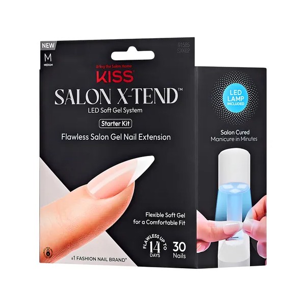 Uñas Postizas Salon X-tend Led Soft Gel System - Pure,