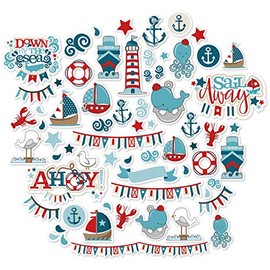 Paper Die Cuts - Sail Away - Over 60 Cardstock Scrapbook Die Cuts - by Miss Kate Cuttables