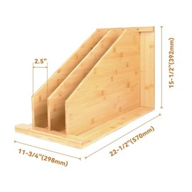 Brvclon Upgraded Tray Dividers for Cabinets,15in Hx22in Dx12in W, Kitchen Cabinet Tray Divider for Pans, Lids, Pot And Pan, Cookie Sheet. with 3 Dividers,Keeping The Kitchen Organized (1)