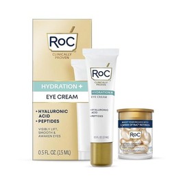 RoC 퍼프니스 앤 다크서클을 위한 RoC 멀티 코렉시온 히알루론산 안티에이징 언더 아이크림 (.5 OZ) + 레티놀 RoC Multi Correxion Hyaluronic Acid Anti-Aging Under Eye Cream for Puffiness and Dark Circles (.5 OZ) + Retinol