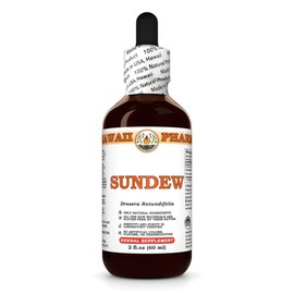 Sundew (Drosera Rotundifolia) Dry Leaf Tincture, Made in Hawaii, All Natural, Vegan, Pure Liquid Extract - 2 fl.oz