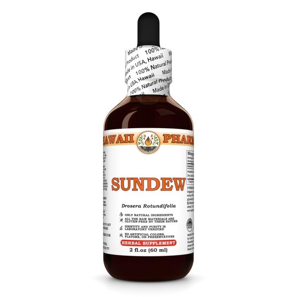 Sundew (Drosera Rotundifolia) Dry Leaf Tincture, Made in Hawaii, All
