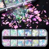 Iridescent Glitter Nail Art Sequins, Holographic 3D Irregular Ultra Thin