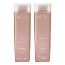 Kit Tratamiento Tec Italy Shampoo Post Color Para Cabello Rubio y Teñido y Acondicionador Lumina Matizador Para Cabello Rubio y Decolorado