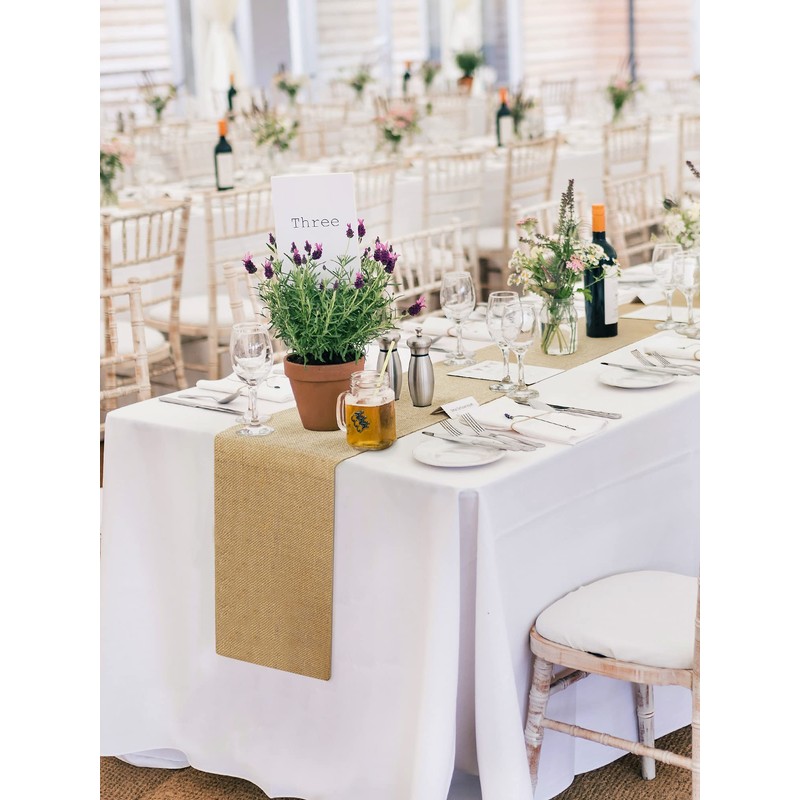 HEETA Jute Table Runner, 20 cm x 6 m, Natural