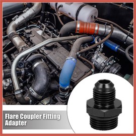 ACROPIX Black 6AN Male to M18 x 1.5mm Male Metric Thread Fitting Adapter Flare Union Coupler Fuel Oil Line Hose End Aluminum Alloy Fitting Adapter for Car Car Parts