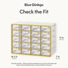Blue Ginkgo Small 20-Drawer Cabinet – Stackable Clear Organizer for