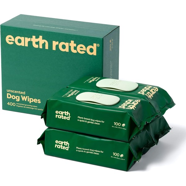 Earth Rated - Toallitas texturizadas para mascotas, para perros y
