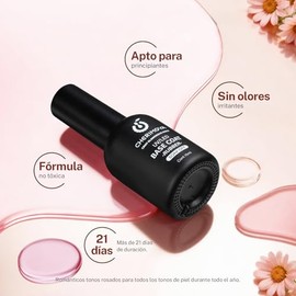 CHERIMOYA Kit de Base Coat Permanente Rubber, Set de 3 Colores 15ml, Gel de Refuerzo 3 en 1 para Uñas, Base Coat Rubber Soak Off de Larga Duración par