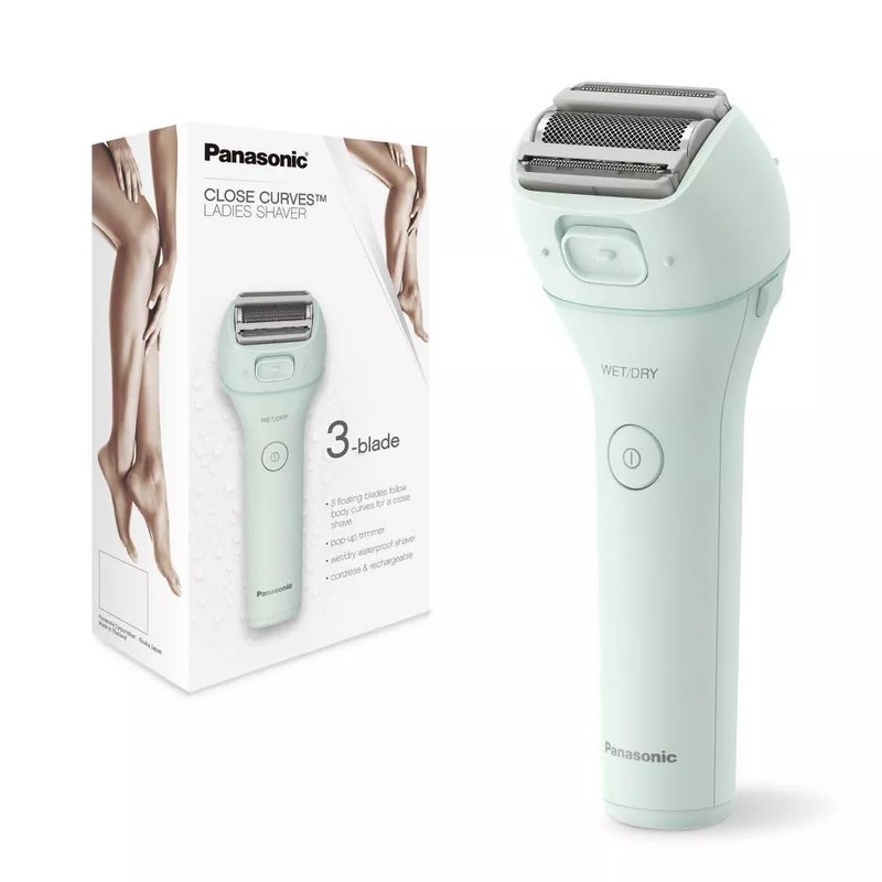 Panasonic Close Curves Electric Razor for Women, Cordless 3-Blade Shaver