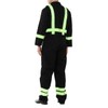 TopTie Men's Long Sleeve High Visibility Coverall with Green Reflective