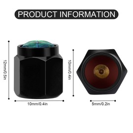 Buyidec Dragonfly Green Tire Valve Stem Caps Aluminum Black Stem Tire Valve Caps Universal Stem Covers for Cars SUVs Trucks Bikes Motorcycles Bicycles (4 Pack)