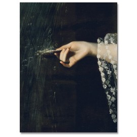 uoyien Moody Decor Vintage Victorian Portrait Dark Academia Bathroom Wall Decor Simple Surreal Painting Canvas Wall Art For Bedroom Retro Unframed Wall Art prints 12x16in