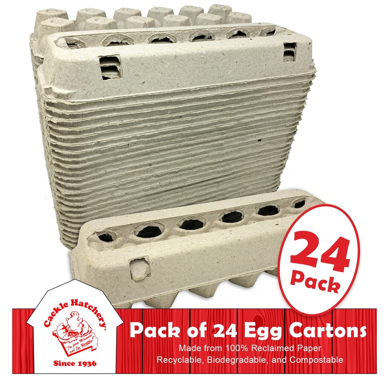 Cackle Hatchery Vented Paper Pulp Egg Cartons Holds 1 Dozen