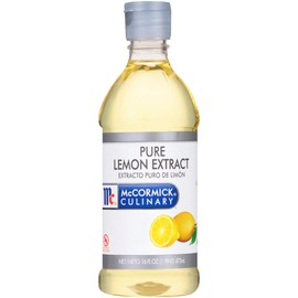 McCormick Culinary McCormick Culinary Pure Lemon Extract, 16 fl oz - One 16 Fluid Ounce Bottle of Lemon Flavoring Extract, Great for Subtle Lemony Flavors to Glazes and Fillings Such as Mousses and Custards