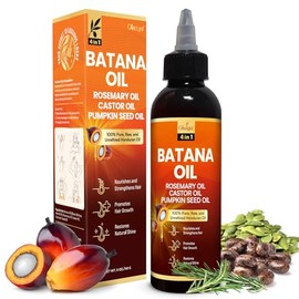Aceite de batana para el crecimiento del cabello con aceites de romero, ricino y semilla de calabaza, fórmula hondureña 100% pura sin refinar, fortalece, nutre, revive el cuero cabelludo y las hebras