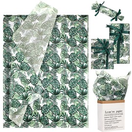Kolldenn 120 Pcs 20 x 28 Inches Gift Wrapping Tissue Paper Greenery Wrapping Paper for Party Bridal Shower DIY Birthday Decorations Wedding Crafts(Vivid Style)