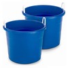 HOMZ 2-Pack Utility Tub, Large Plastic Storage Bucket with Rope