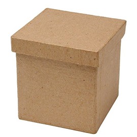 Factory Direct Craft Set of 6 Ready to Decorate Square Paper Mache Boxes