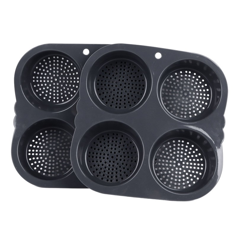 4 Cup Hamburger Bun Pan Dishwasher Safe Silicone Hamburger Bun