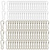 PATIKIL 100pcs 25x9.2x1.9mm Stainless Steel 304 Spring Snap Hook Metal
