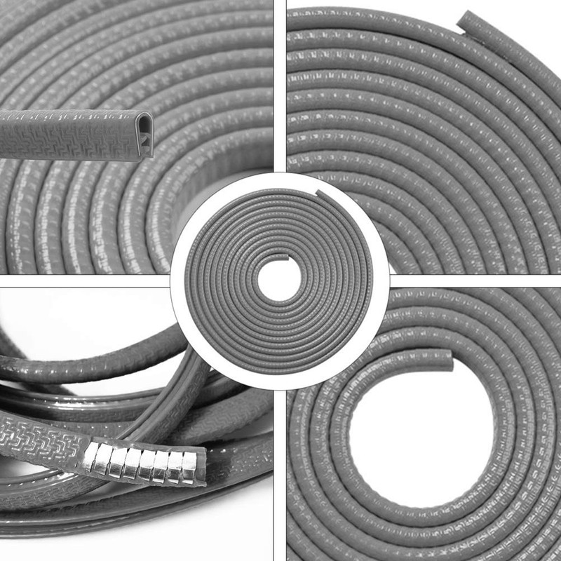 Gatuida Car Door Edge Guard Grey Rubber Seal Strip Car