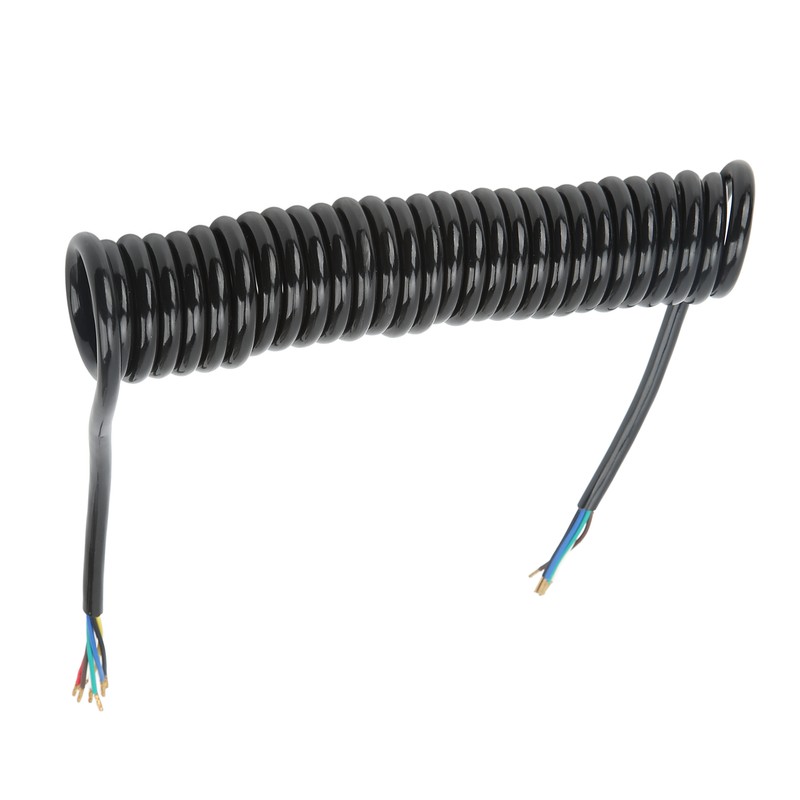 Trailer Extension Coiled Cable 12.8ft 20AWG 7 Core Polyurethane Copper
