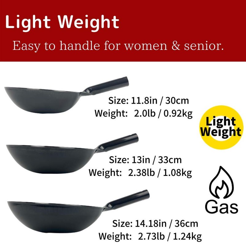 [Made in Japan] SOONEAR KOTE2 Light Weight Carbon Steel Wok