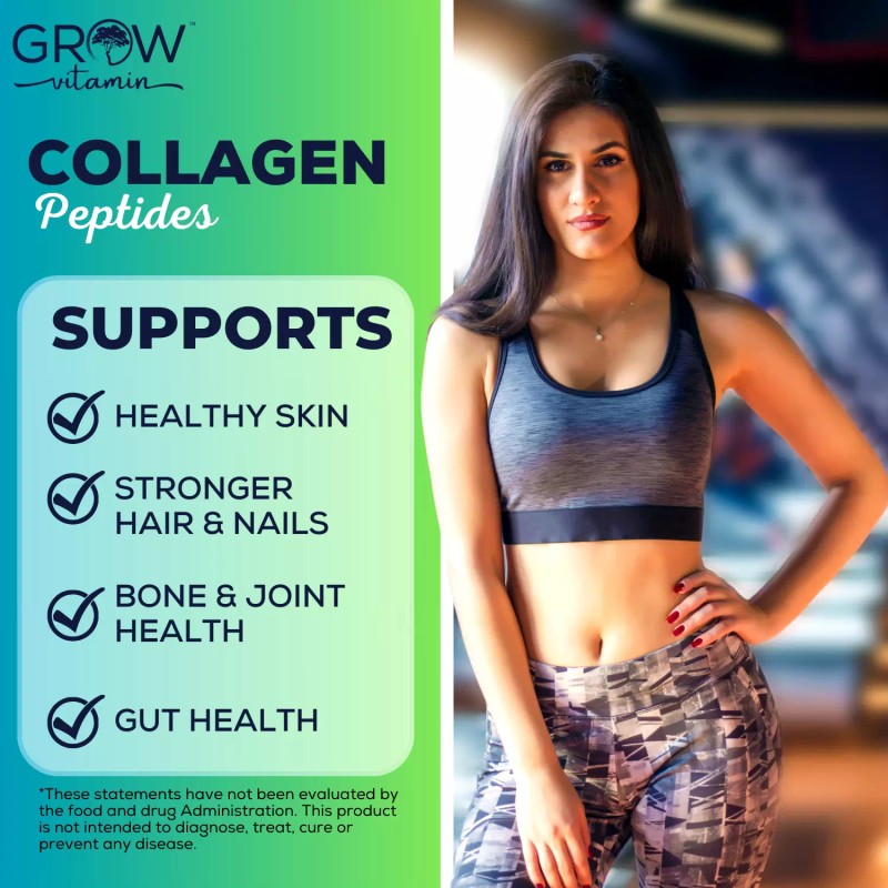 Zen Principle Grow Vitamin Collagen Peptides Powder - Pasture Raised,