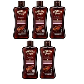 Hawaiian Tropic Protective Dry Oil Sun Oil SPF 15 5 x 100 ml Pack of 5