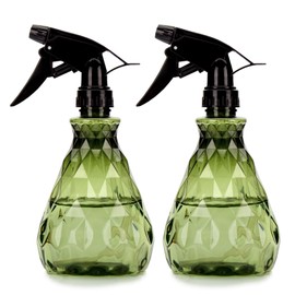 wugongshan 2 Pcs Spray Bottles, 500 ml/17 oz Empty Water Spray Bottles, Plastic Reusable Adjustable Mist Sprayer Squirt Bottles Containers Refillable for Cleaning Solutions, Gardening, Plants (Green)