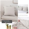 Simple&Opulence 100% Linen Stone Washed Euro Sham with Ruffle 26x26