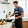 Comical Chef Apron Best Cook Ever, Black Kitchen Aprons, Full